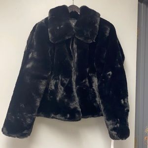 Faux Fur Zipper Jacket. NEW!